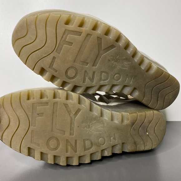 Fly London Yito Leather Lace-Up Wedge Sandals - Picture 3 of 8